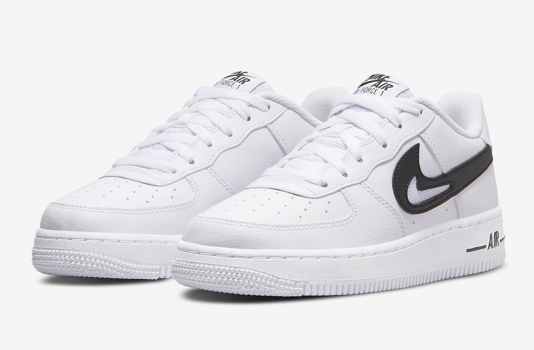 Nike Air Force 1 "Cut Out Swoosh Black White"